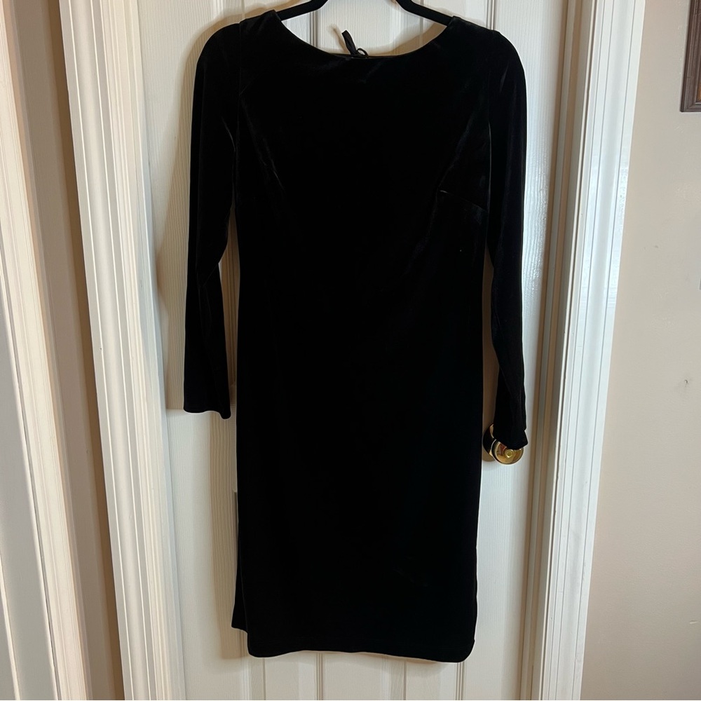 CHAPS Black Midi Dress Size 8 NWT